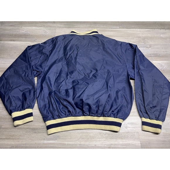 Vintage 70s 80s University of Michigan 1/4 Zip Windbreaker Jacket Size XL Logo 7 - Picture 2 of 10